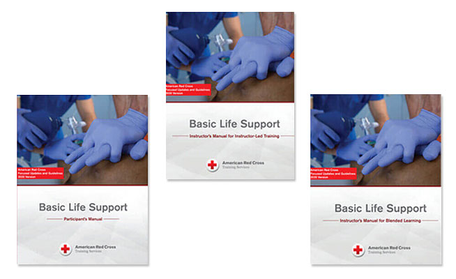 Basic Life Support manuals for participants, instructor-led courses, and blended learning courses.