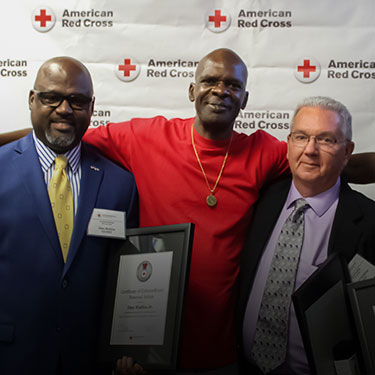 Recipients of Certificates of Extraordinary Personal Action from the American Red Cross.