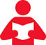 PERSON OPENING BOOK icon