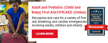 Adult and Pediatric (Child and Baby) First Aid/CPR/AED (Online). Recognize and care for a variety of first aid breathing and cardiac emergencies involving adults, children and infants. Learn more