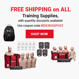 FREE SHIPPING on ALL Training Supplies! Use coupon code REDCROSSPOST at checkout! Shop Now >