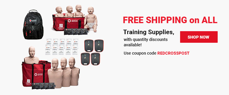 FREE SHIPPING on ALL Training Supplies! Use coupon code REDCROSSPOST at checkout! Shop Now >