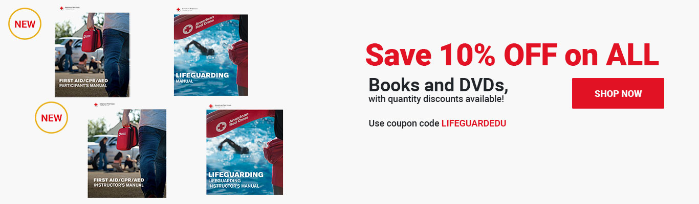 Save 10% OFF on ALL Books and DVDs, with quantity discounts available! Use coupon code LIFEGUARDEDU at checkout! Shop Now >