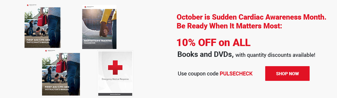 October is Sudden Cardiac Awareness Month. Be Ready When It Matters Most — 10% OFF on ALL on ALL Books & DVDs! Use coupon code PULSECHECK at checkout! Shop Now >