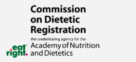 Commission on Dietetic Registration - The credientialing agency for the Academy of Nutrition and Dietetics - Eat Right - logo