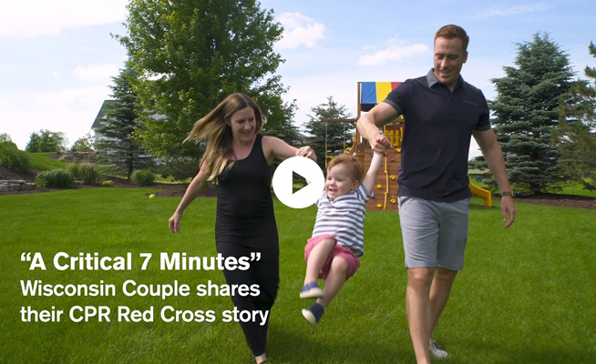 'A Critical 7 Minutes' - Wisconsin Couple shares their CPR Red Cross story.