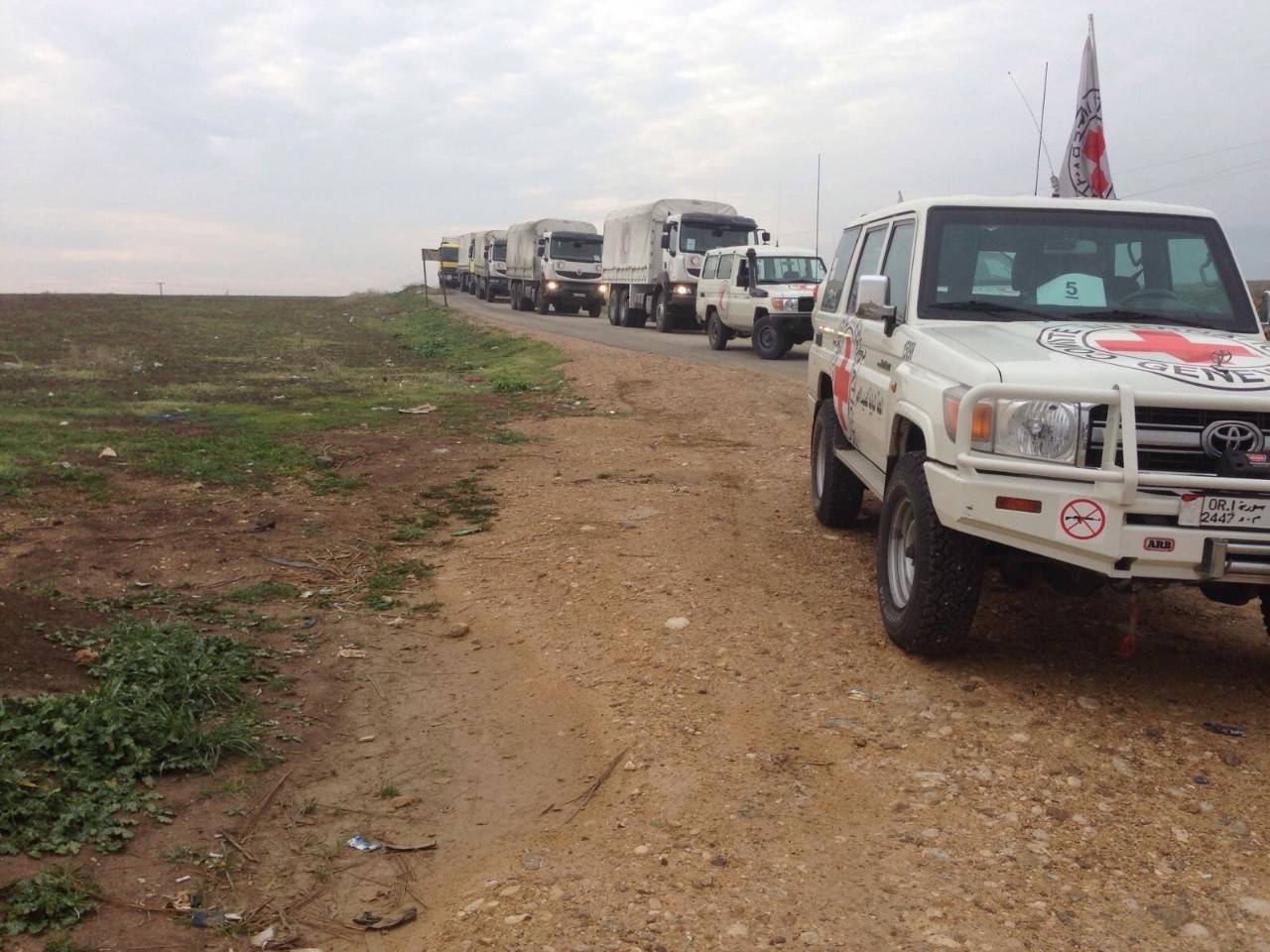The International Committee of the Red Cross (ICRC), the Syrian Arab Red Crescent (SARC) and the United Nations deliver vital aid to people living in besieged areas in Syria.