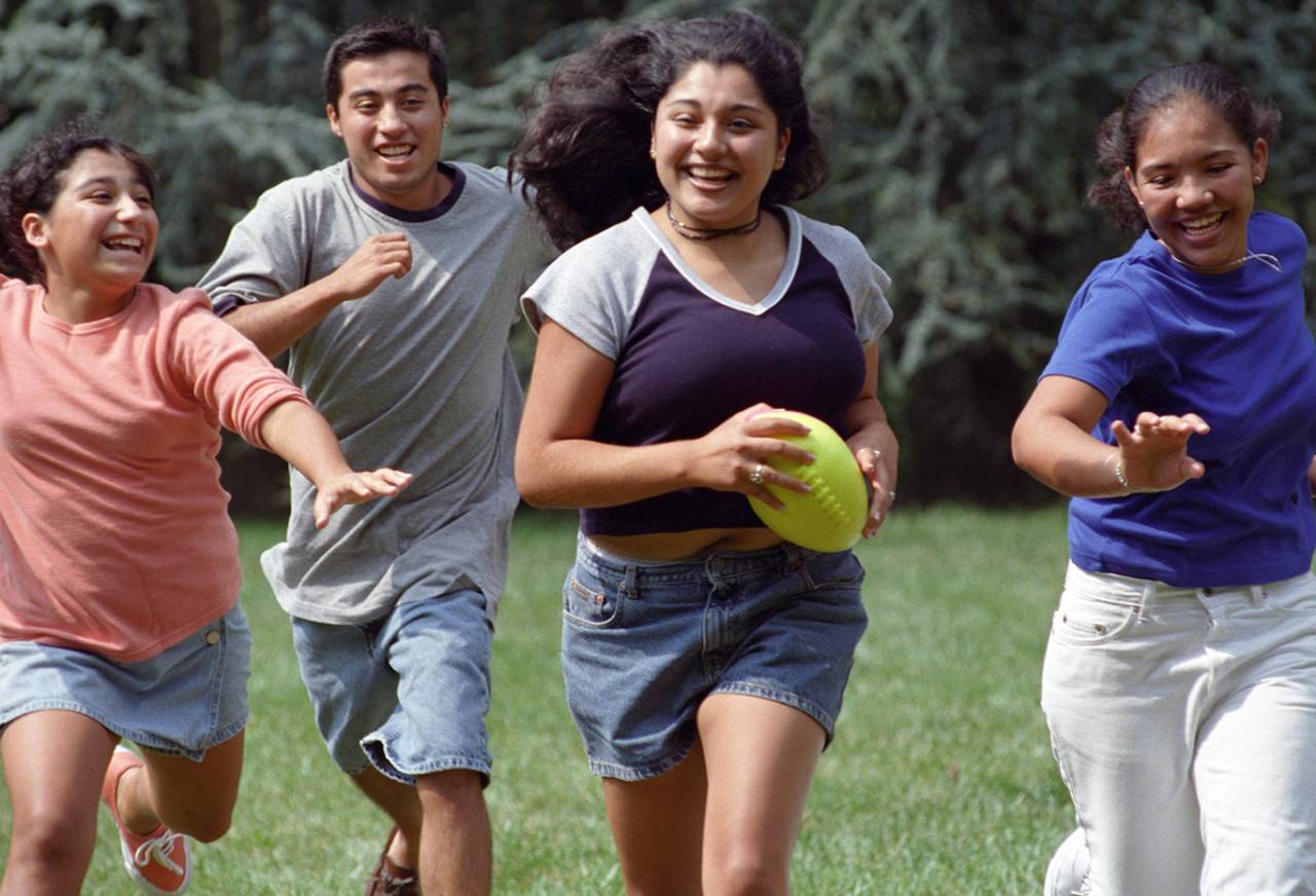 Kids playing outdoors