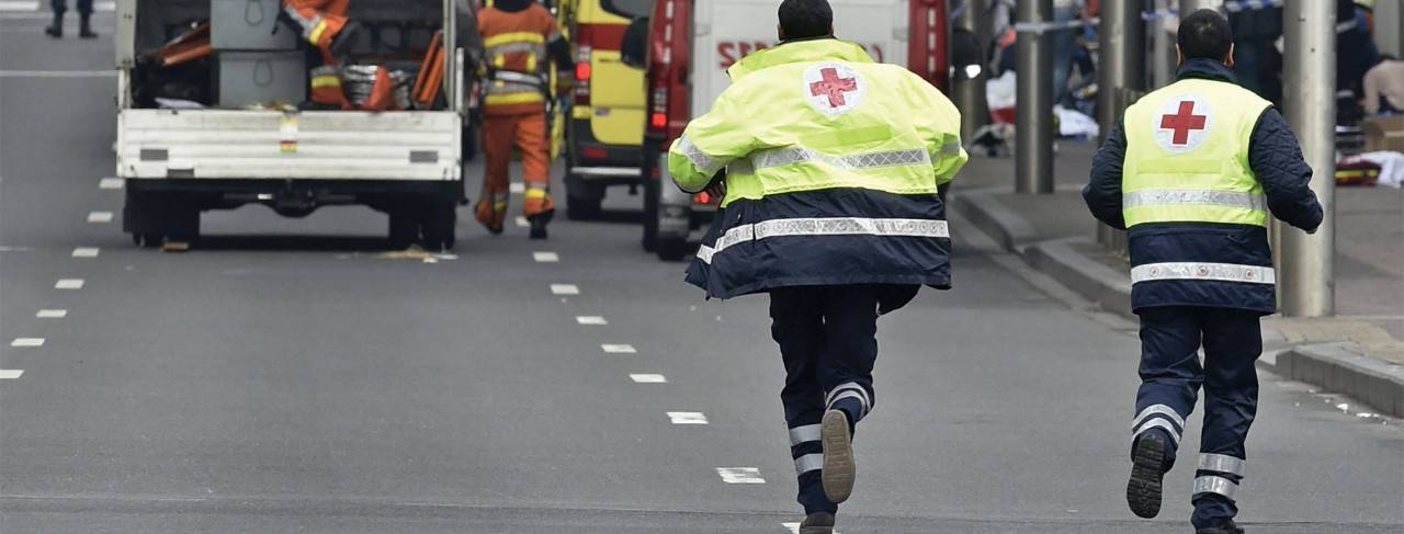 The Belgian Red Cross dispatched 30 ambulances and transported more than 100 wounded people to 16 different hospitals on the day of the attacks in Brussels. (Red Cross photo)