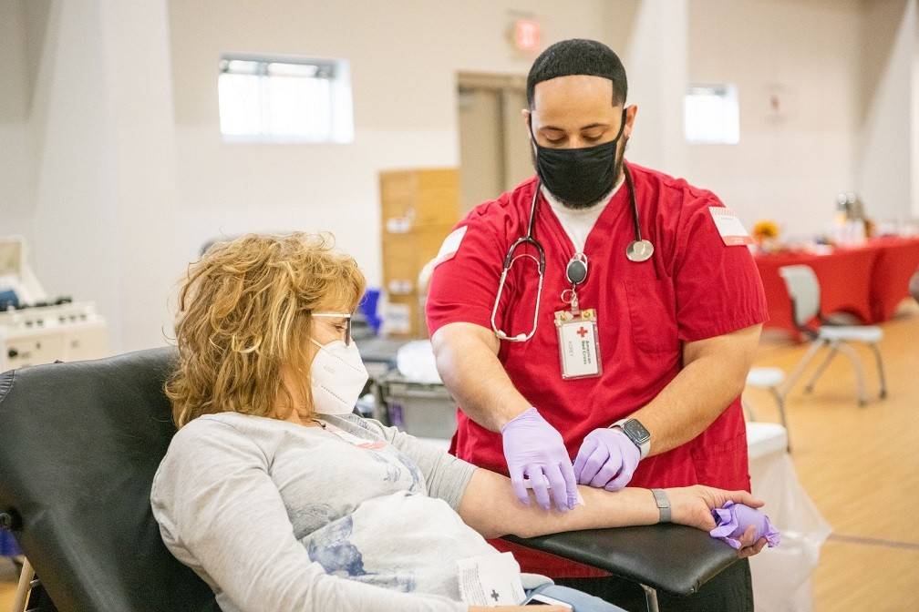 November 22, 2020. Portsmouth, Virginia. Grove Church Blood Drive 2020. Photos by Jared Beasley/American Red Cross