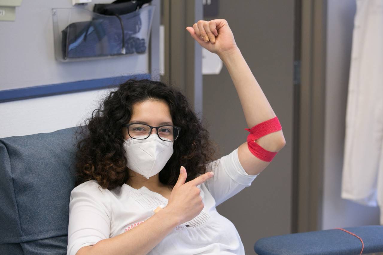 May 29, 2020. Rockville, Maryland.Donor Kairy Quinonez.Photo by Dennis Drenner/American Red Cross
