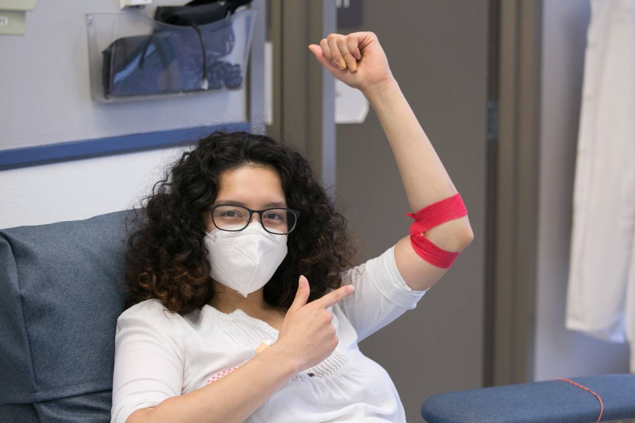 May 29, 2020. Rockville, Maryland.
Donor Kairy Quinonez.
Photo by Dennis Drenner/American Red Cross