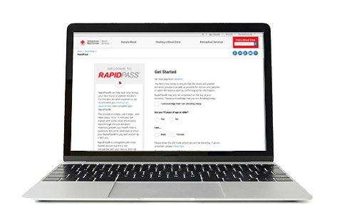 A laptop that has RapidPass on the screen.
