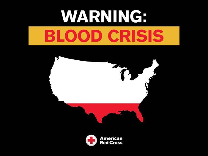 There is a national blood shortage. Please sign up for an appt at