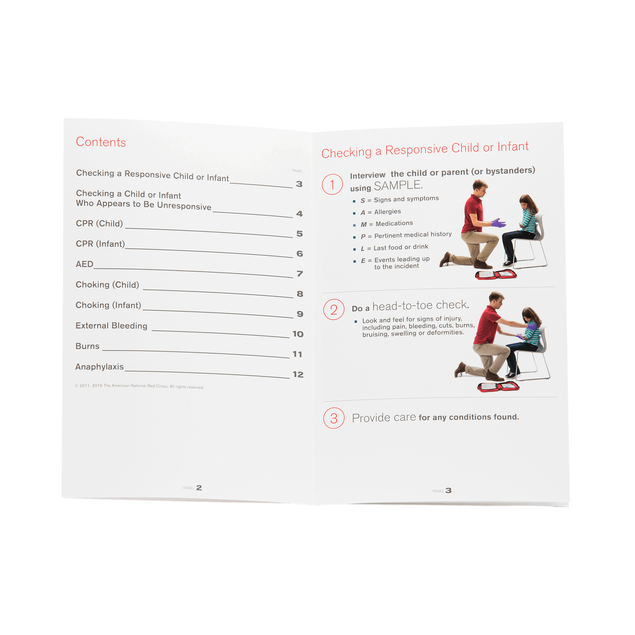 Pediatric First Aid, CPR & AED Ready Reference Red Cross Store