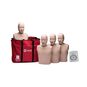Prestan Adult Jaw Thrust Manikins with CPR Monitors (4-Pack), Tan Skin.