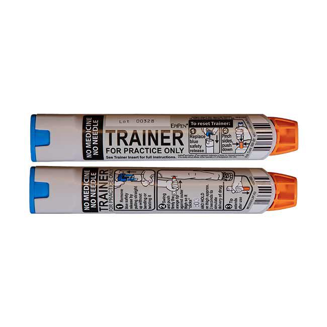 Two Epinephrine Auto Injector Training Devices.