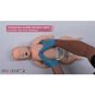 Brayden Advanced Infant CPR Manikin with Feedback showcasing the compression quality indication lights from a top-down view.