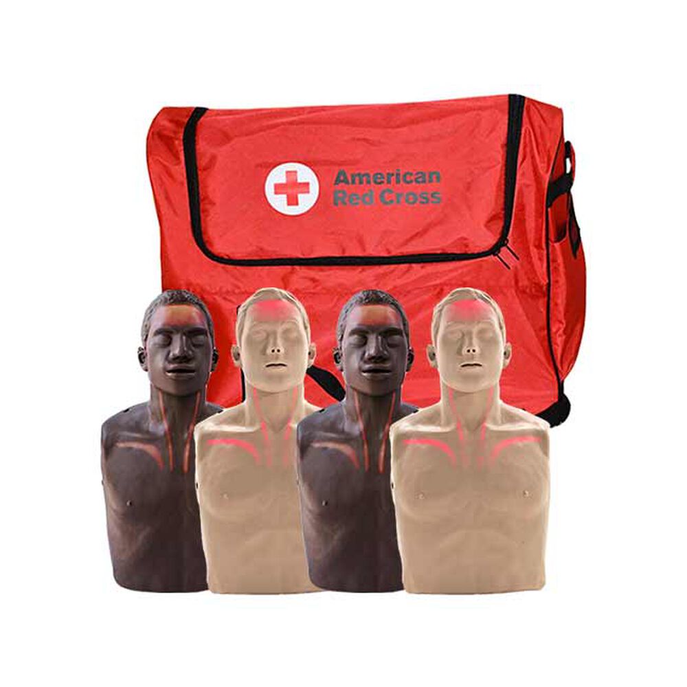 Brayden/BigRed Adult CPR Manikin Set (4-pk) | Tan & Brown Skin | Red ...