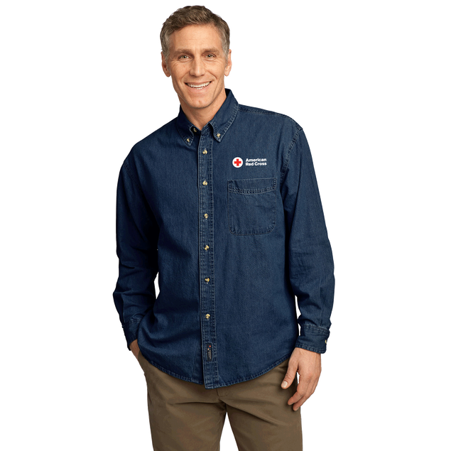 Long Sleeve Value Denim Shirt Red Cross Store