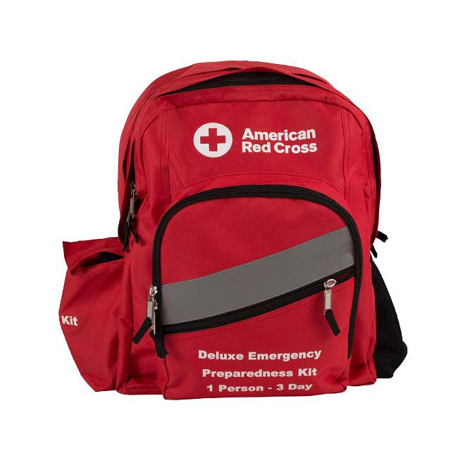 Deluxe 3-Day 72 Hour Emergency Preparedness Kit American Red Cross Bag.