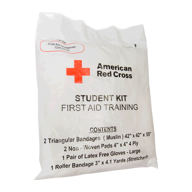 First Aid Student Training Kit with Triangular Bandages (Muslin)