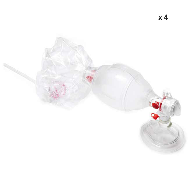 Infant SPUR II Bag Reservoir with Pop-Off Valve, Infant Mask, and 10 Ft O2 Tubing.