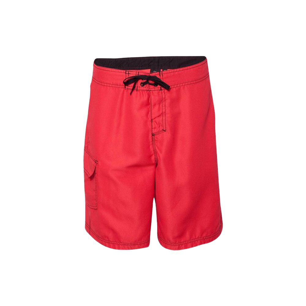 Men's Burnside Solid Board Shorts Red Cross Store