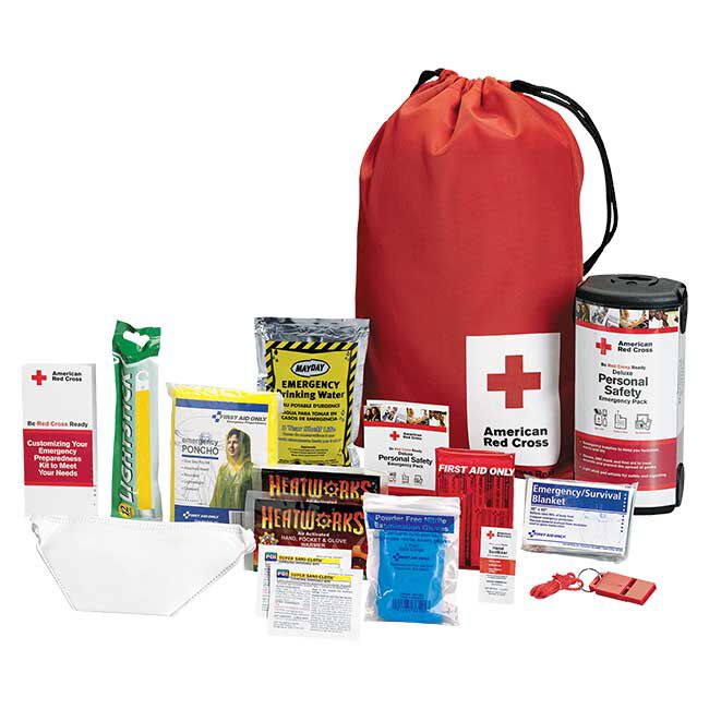 Red cross survival backpack cheap