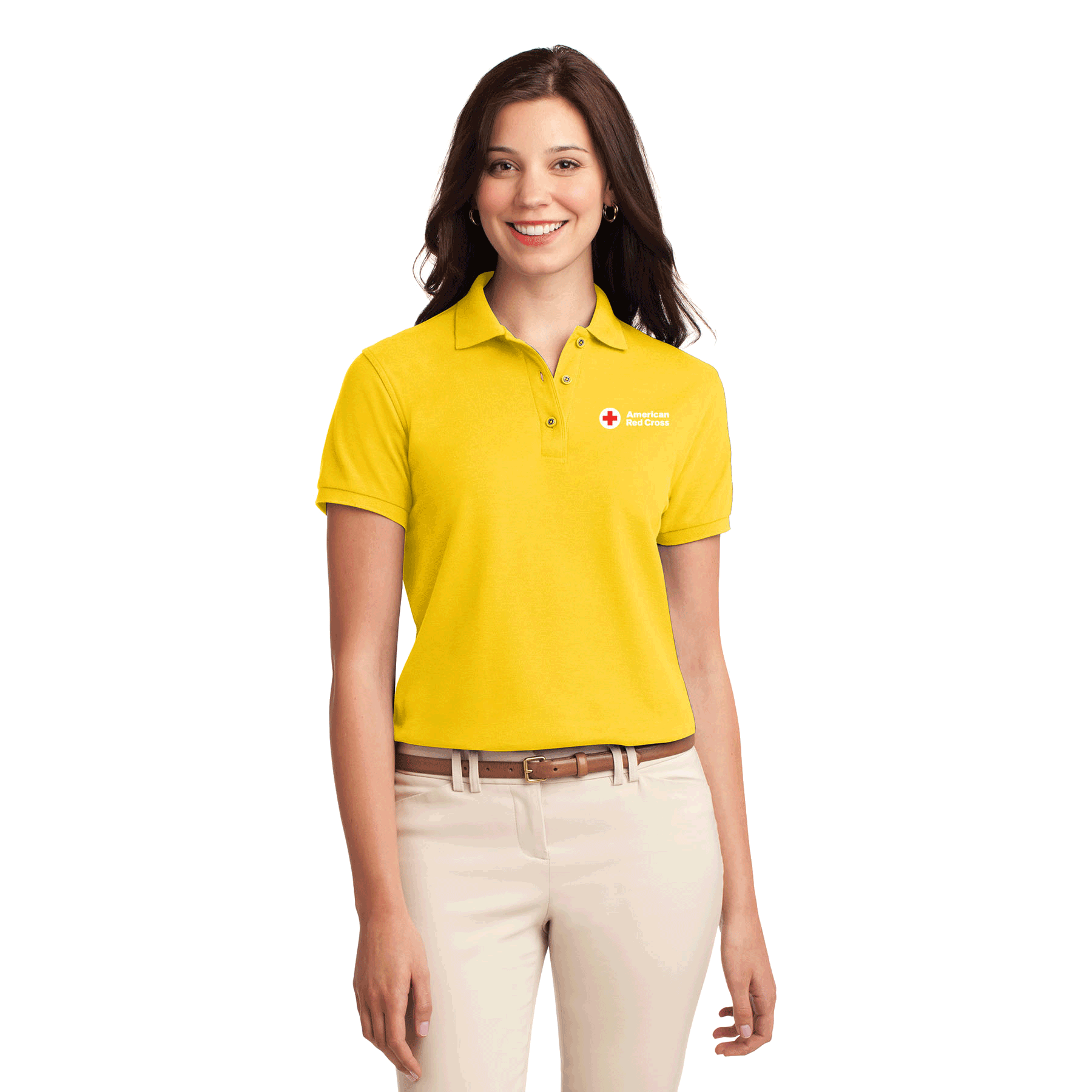 yellow polo t shirt women's