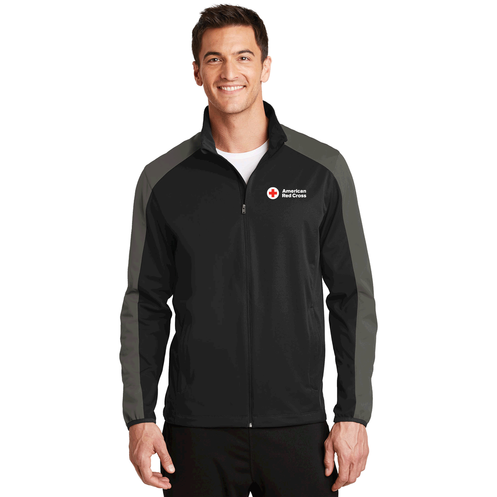 Men's Active Colorblock Soft Shell Jacket Red Cross Store