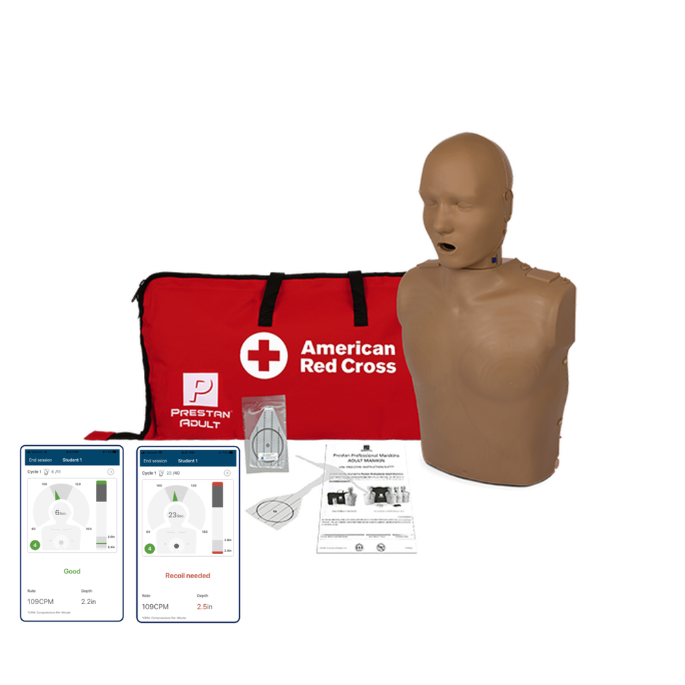 Prestan Adult CPR Manikin with Bluetooth™ Feedback App Red Cross Store