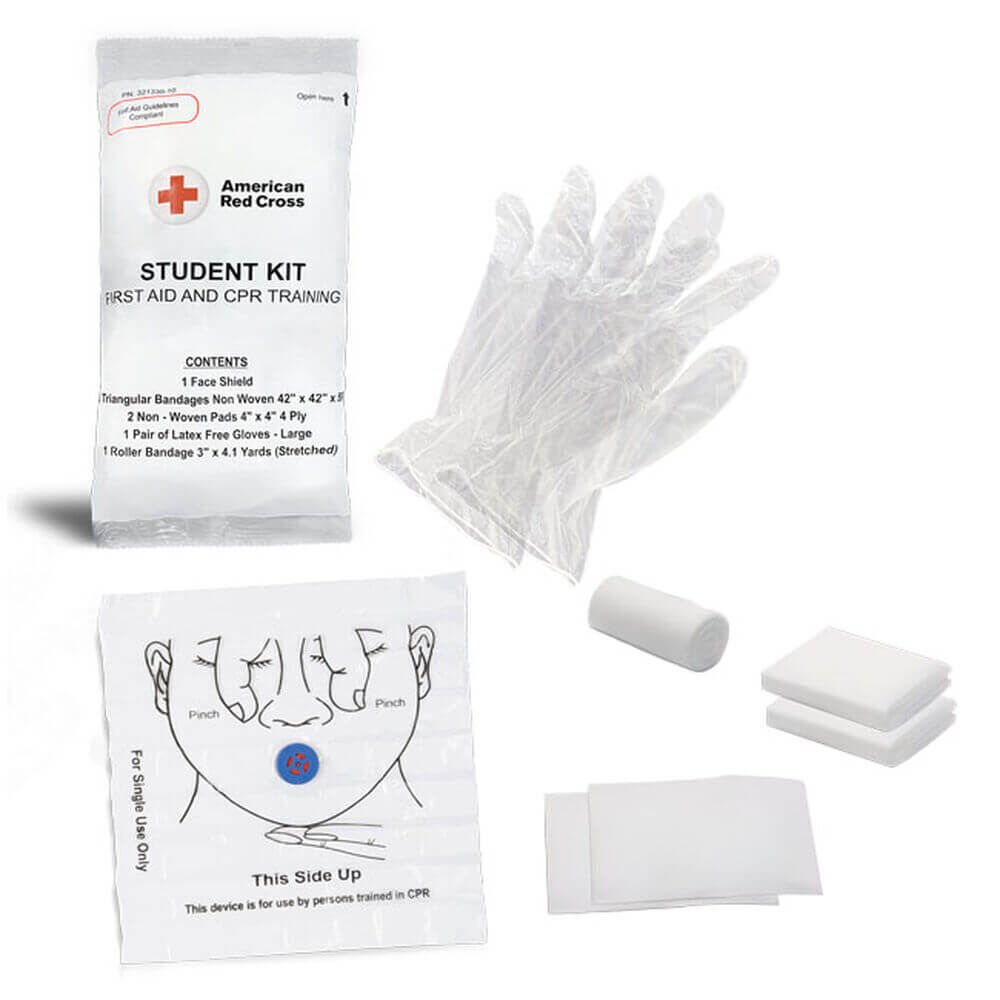 First Aid/CPR Training Kit with Triangular Bandages (10-Pack) | Red ...