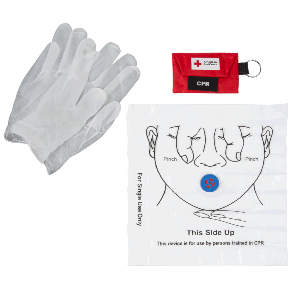 CPR Keychain with Face Shield and Gloves Red Cross Store
