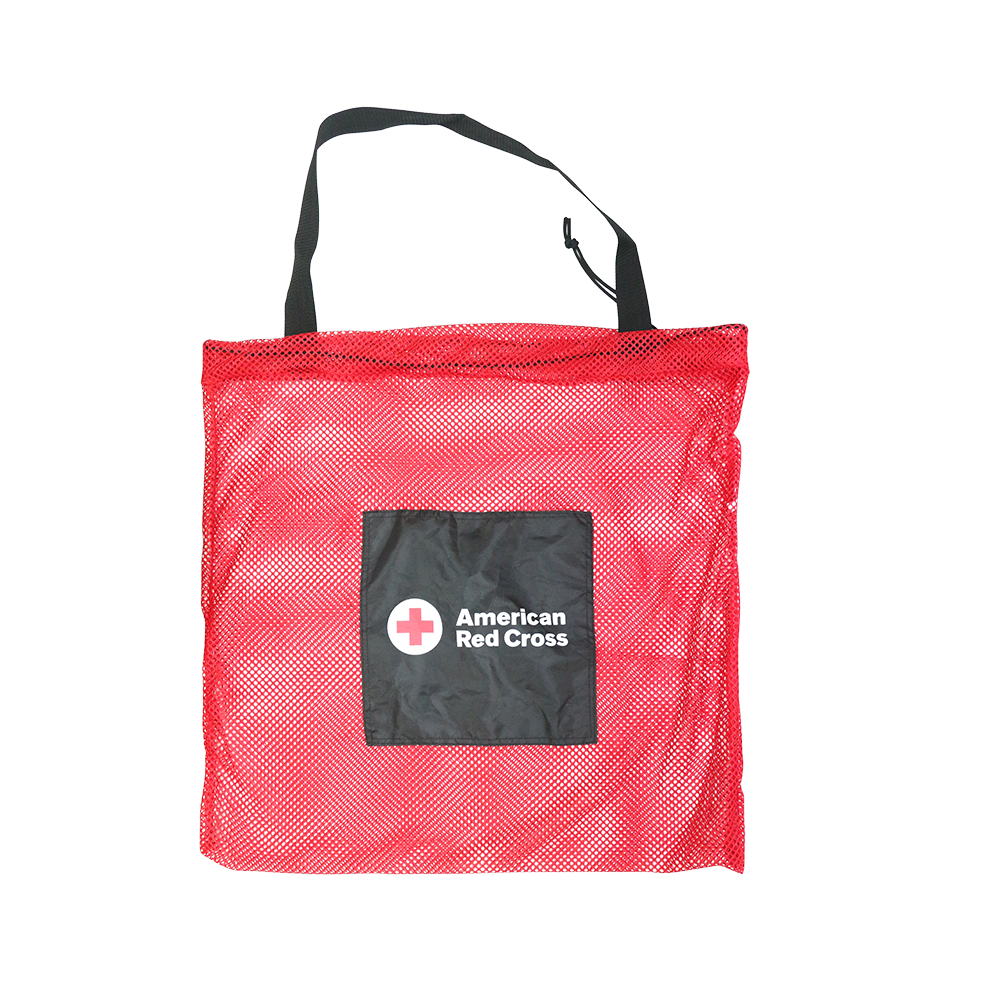 Large Mesh Drawstring Bag for Lifeguard Equipment Red Cross Store