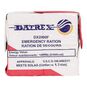 Front view of Datrex DX2400F Emergency Ration food bars package, Coast Guard approved, 2,400 calories, vacuum sealed survival rations.
