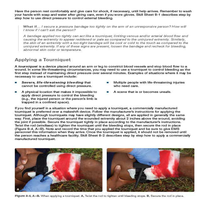 An infographic about how to apply a tourniquet.