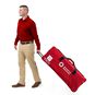 CPR instructor rolling the carrying case for Prestan Ultralite Diverse Skin-Tone Adult Manikins.