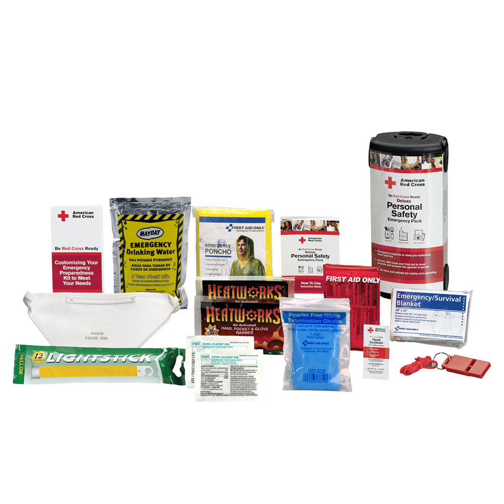 Deluxe Personal Safety Emergency Pack Red Cross Store
