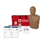 Prestan Professional Adult Series 2000 CPR Training Manikin, American Red Cross carrying case, instruction sheet, and screenshots of the Prestan CPR Feedback App.