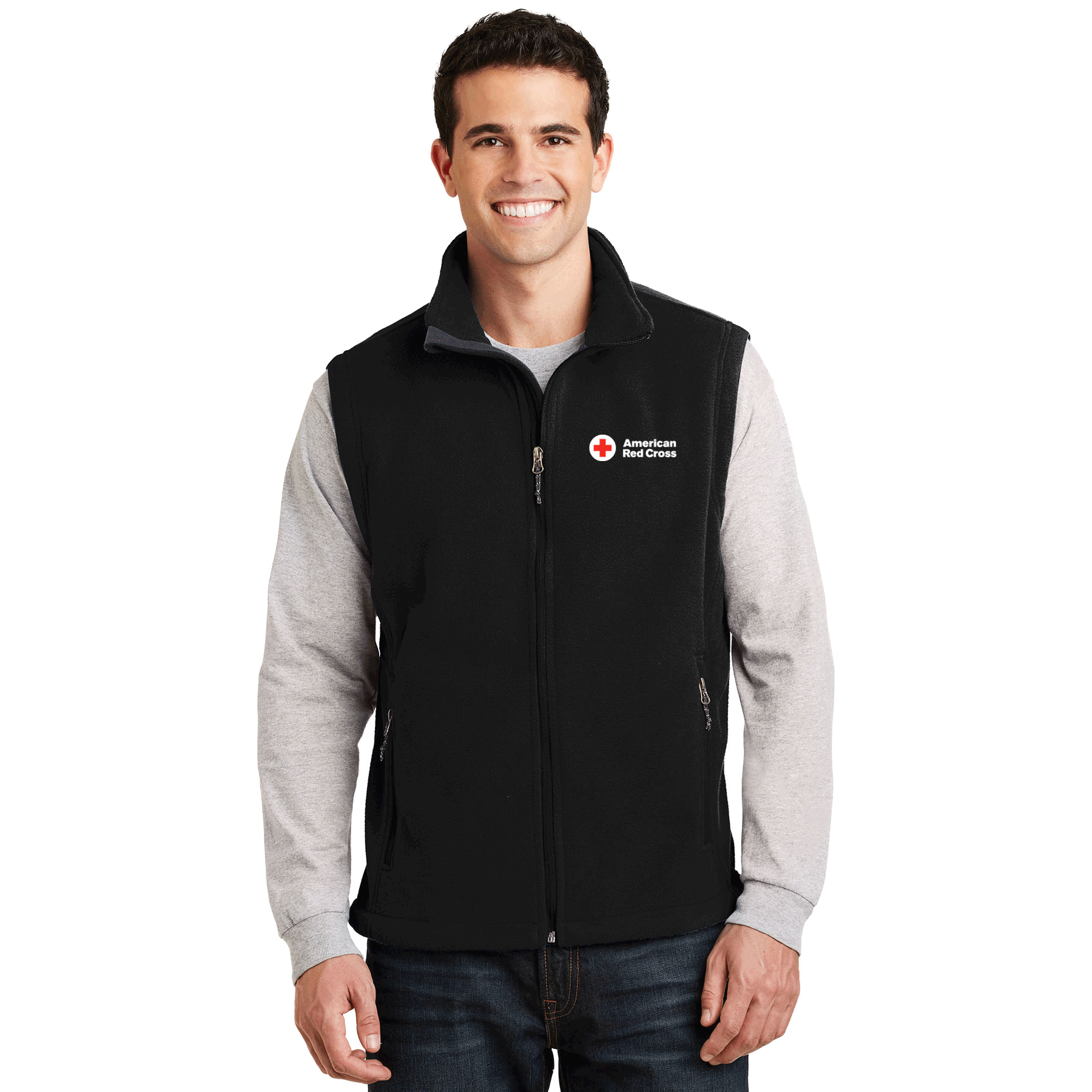 Men S Fleece Vest Red Cross Store