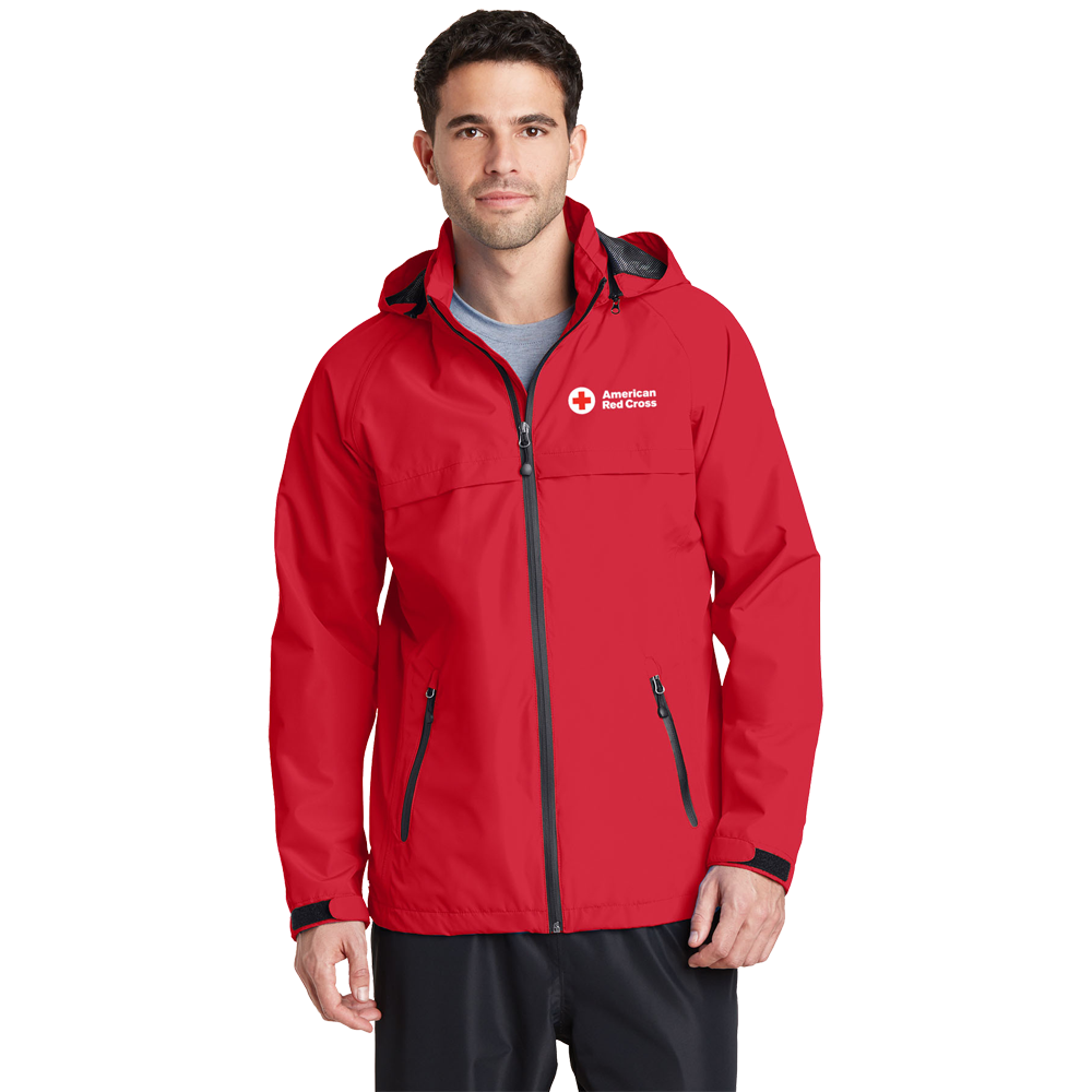 Foldable Men's Waterproof Jacket Red Cross Store
