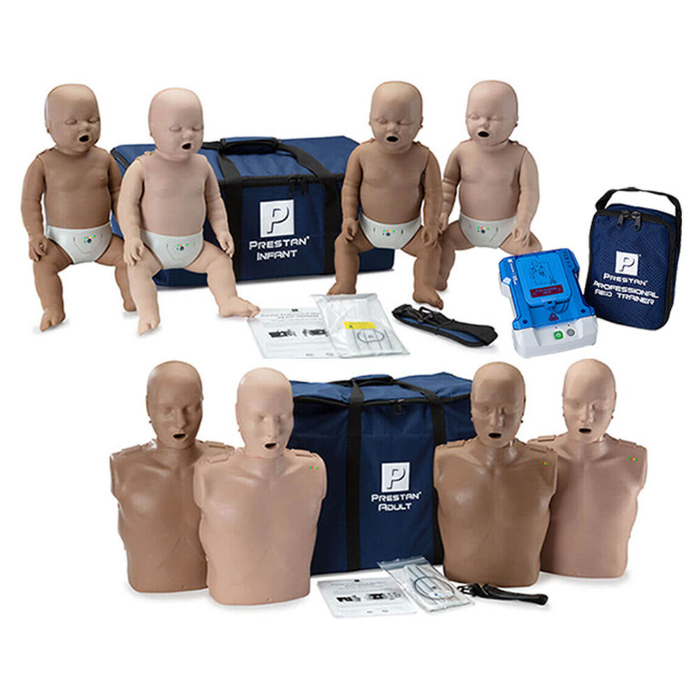 Prestan Professional Adult & Infant CPR Manikin (Two 4 Packs) with AED ...