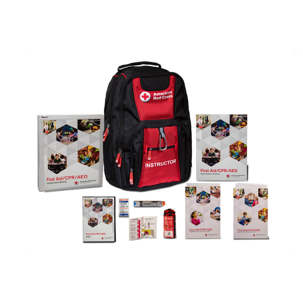 First Aid/CPR/AED Instructor Kit + Skill Boost Training Supplies Red