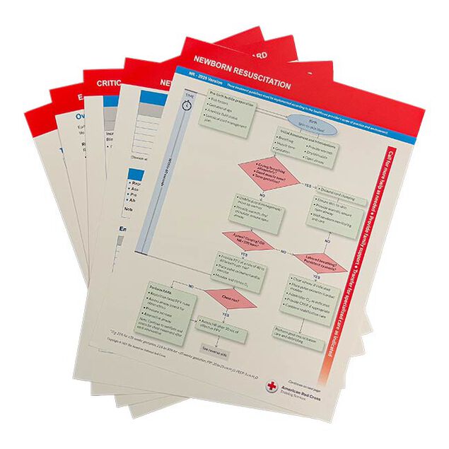 Neonatal Advanced Life Support (NALS) Code Card Kit (Set of 6 ) | Red Cross