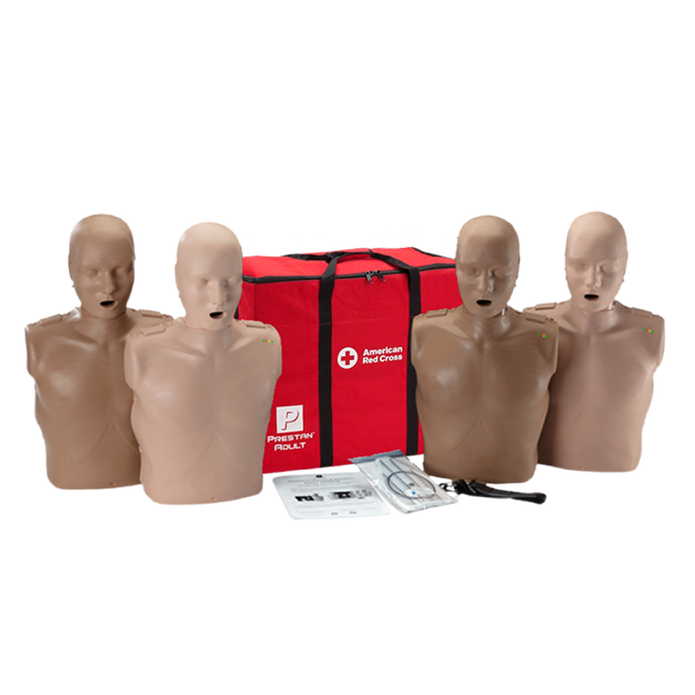 Prestan Adult CPR Manikins with Monitors 4 Pack Red Cross Store