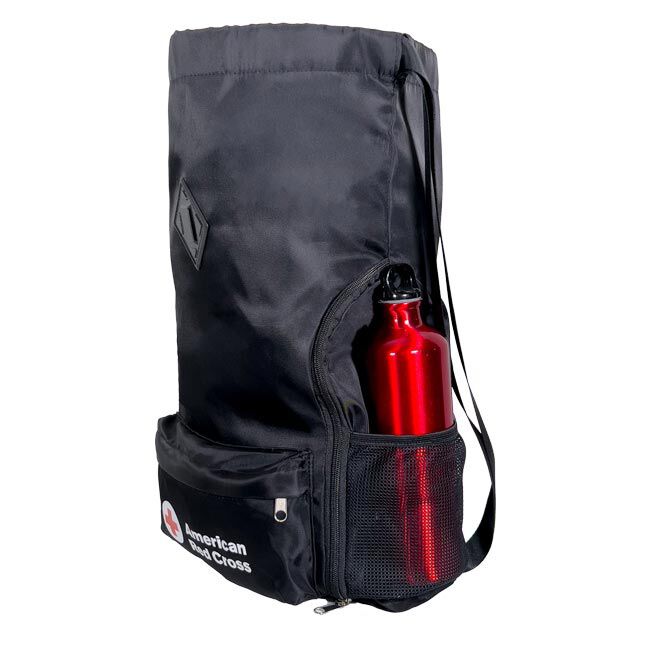 American Red Cross Drawstring Backpack Water Resistant empty