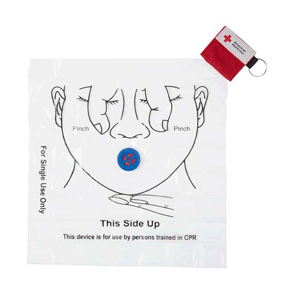Mini CPR Keychain with 1-Way Valve Face Shield | Red Cross Store