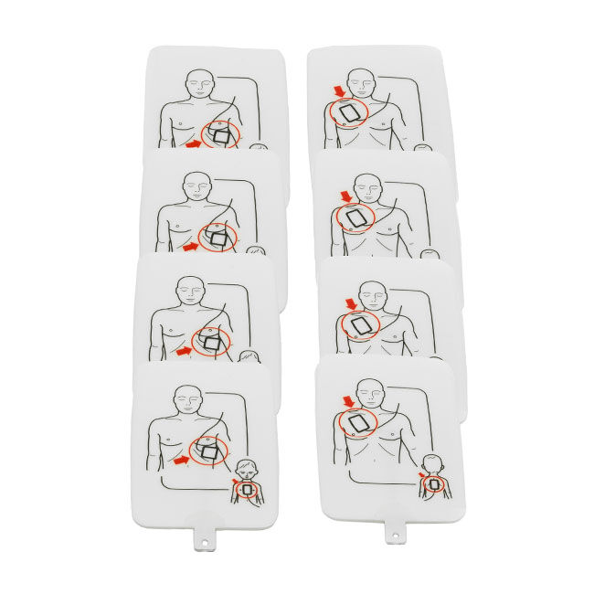 Four sets of Prestan AED Universal Adult/Child Replacement Training Pads.