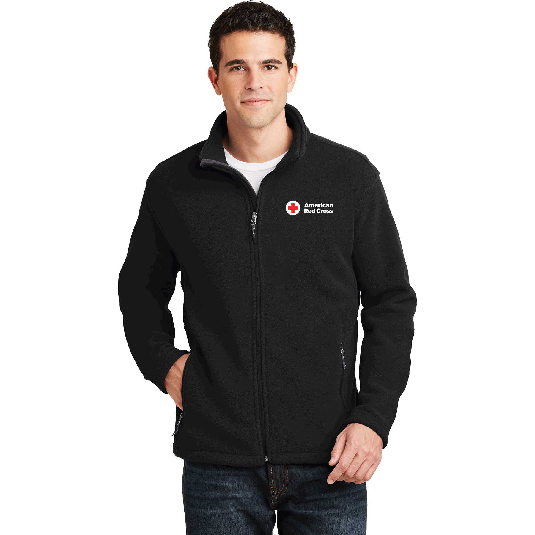 black fleece jacket mens